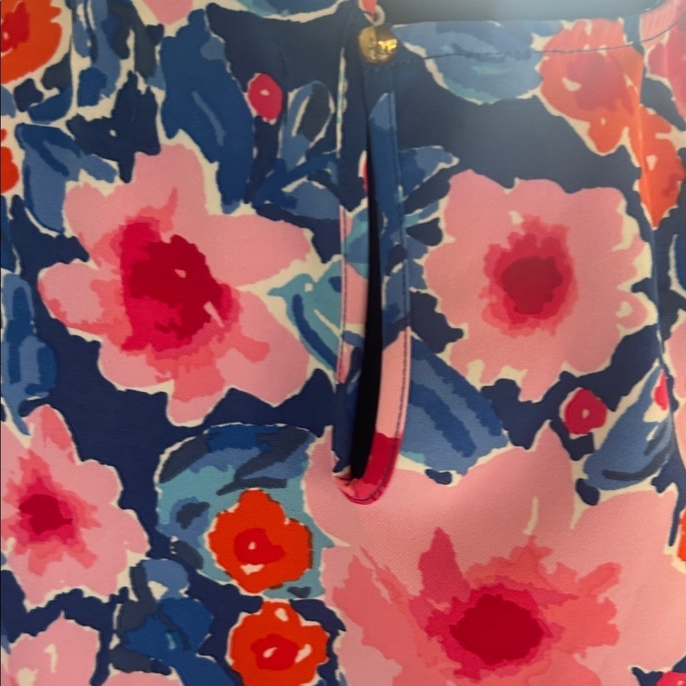 NWT Mud Pie Blue Floral Dress large   D - Picture 7 of 7